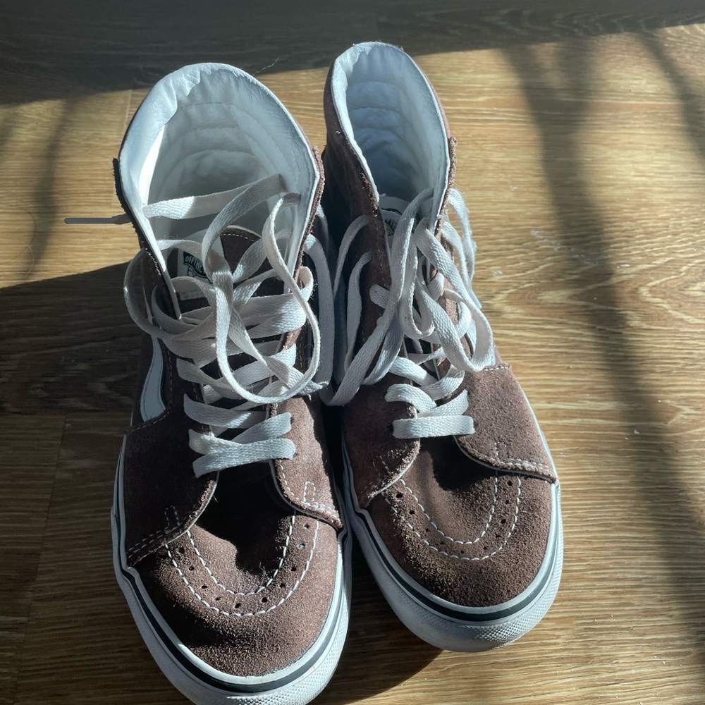 brown vans high top